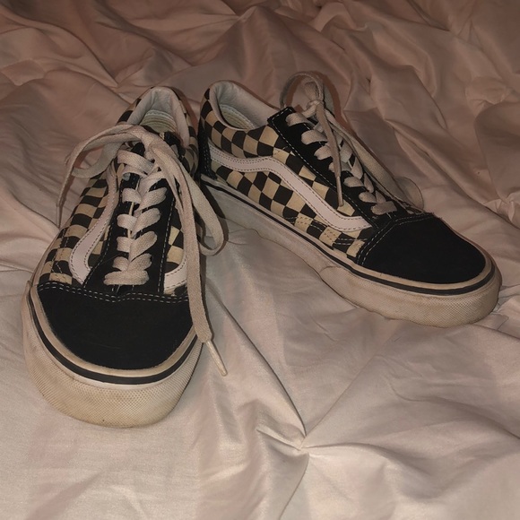 vans primary check old skool blue